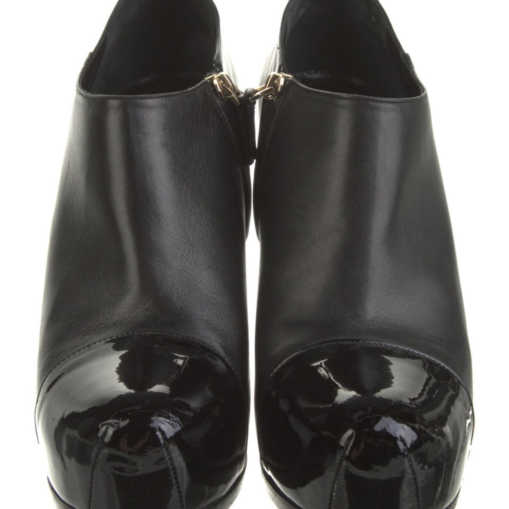 Yves Saint Laurent Rive Gauche Leather Ankle Boots - Picture 2 of 5